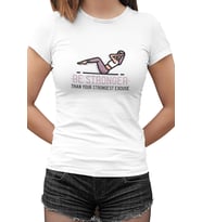 Be Stronger Beyaz Bayan Tshirt