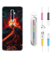 Oppo Reno 2Z 4 Lite 4 Pro 5 6 7 A31 Kılıf Kablo Koruma Spiral Silikon Yanardağ 1611