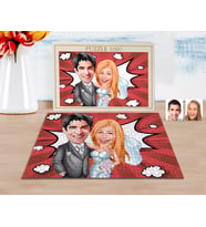 BK Gift Kişiye Özel Evleniyoruz Karikatürlü 1000 Parça Profesyonel Puzzle-5