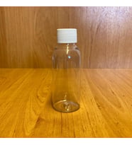 100 cc Plastik Sert Şişe  - Beyaz  Kapaklı- 100ml Şeffaf Plastik Şişe - x 10 Adet (Çok Renkli)
