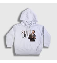 Presmono Unisex Çocuk Beyaz Barney How I Met Your Mother Kapüşonlu Sweatshirt 194729tt