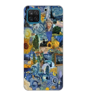 Samsung Galaxy M32 Uyumlu Vincent Van Gogh Sanatsal Tasarımlı Şeffaf Telefon Kılıfı