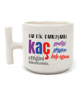 Bu Dik Duruşun Baskılı Kadınlar Günü Beyaz Kulplu T Kupa