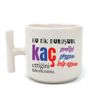 Bu Dik Duruşun Baskılı Kadınlar Günü Beyaz Kulplu T Kupa