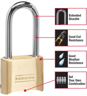 Master Lock 175Lh Kendi Şifreli Kilidiniz Pirinç Kaplama 5,4 Cm Askı