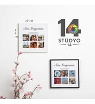 Kişiye Özel Seni Seviyorum Kolajlı 6 Fotoğraflı Söktak Çerçeve (20x20)