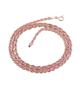Söğütlü Silver Gümüş halat zincir (Rose)