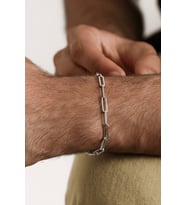 925 Ayar Gümüş Old Money İtalyan Paperclip Bileklik