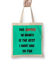 Funny coffee drinKs Art lover Gift Quote - Vintage Retro Rainbow Style Bez Çanta Uzun Saplı