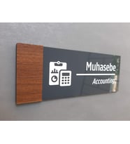 Wooden Serisi Muhasebe Yönlendirme Tabelası