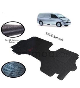 Hyundai Starex Minibüs-Panelvan Kauçuk Paspas Ön (Siyah)
