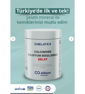Chelatex Calcimore Kalsiyum Bisglisinat 60 Bitkisel Tablet