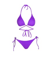 Beria Kadın Çapraz Bağlama Detaylı Üçgen İpli Mor Bikini Takımı