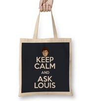 Keep Calm And Ask Louis Theroux Bez Çanta Uzun Saplı