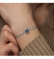 MİSTİK TOPAZ 925 AYAR GÜMÜŞ BİLEKLİK