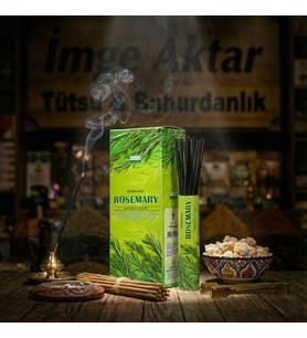 Darshan Biberiye (Rosemary) Çubuk Tütsü (20'li Paket) - Zihin Açıcı