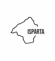 Isparta Harita Araba Sticker siyah 16x13 CM (Siyah)