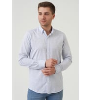 White Stone Gosford Regular Fit G2007 Pamuklu Keten Gömlek Bej