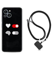 Reeder S23 Max Pro Kılıf Silikon Boyun Askılı İpli Desenli Silikon Love Brain 1722