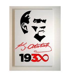 ATATÜRK BOYAMA SETİ- 17,5 x25 cm TUVAL + 3 BOYA + 1 FIRÇA- OKUL ETKİNLİĞİ