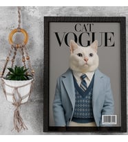 Ezgoola Özel Kedi Köpek Tablosu /Kral ve Karakter Serisi / Kişiye Özel Poster / Kedi & Köpek Hediye / Portre /  Özel Tablo /  Hediye / Poster (Ahşap)