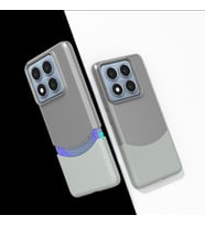 Mi 14T Kılıf MagSafe Şarj Özellikli İnce Zarif Mıknatıslı Duble Kapak (Gri)