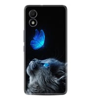 TCL 303 Kılıf Resimli Desenli Silikon Platinium Series Butterfly Cat 1891