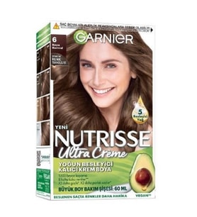 Garnier Nutrisse Yoğun Besleyici Kalıcı Krem Saç Boyası - Koyu Karamel 6,0