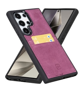 Bouletta Samsung Galaxy S24 Ultra Uyumlu Deri Arka Kapak FXCP CZ7 (Mor)