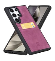 Bouletta Samsung Galaxy S24 Ultra Uyumlu Deri Arka Kapak FXCP CZ7 (Mor)