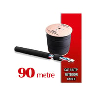 Qport Yüksek Bakır Utp 23Awg 0.58 MM Dış Ortam Cat6 Outdoor Kablo 90 Metred