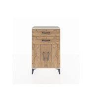 Arges Komodin Tek Raflı 2 Çekmeceli 2 Kapaklı 60x30x96 Aytaşı-Çam