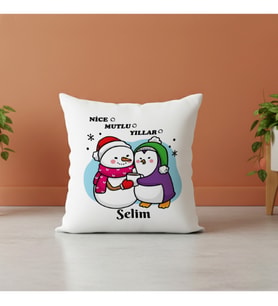 İsimli Yılbaşı Yastığı Kişiye Özel