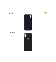 iPhone XS Uzay Grisi Renk Arka Kapak Arka Cam Batarya Kapağı Lazer Kesim Kapak Pil Kapağı