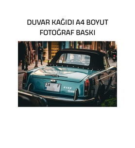 Fiat Araba Duvar Kağıdı, Fotoğraf Baskı, A4 Boyut, 21,0 x 29,7 cm