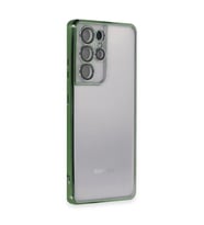 Samsung Galaxy S21 Ultra Kılıf Razer Lensli Silikon - Yeşil