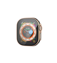 Watch Ultra 49mm Legend Camlı Kasa Ekran Koruyucu - Siyah-gold