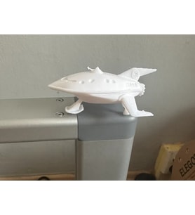 Minik Uzay Gemisi Beyaz Renk 14CM Oyuncak (Çok Renkli)