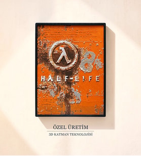 Half-Life Lambda 3D Tablo 15×20 cm