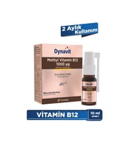Dynavit Vitamin B12 1000mcg 10mL Dilaltı Sprey Aile Boyu B12 Vitamini Methylcobalamin Hafıza & Enerji