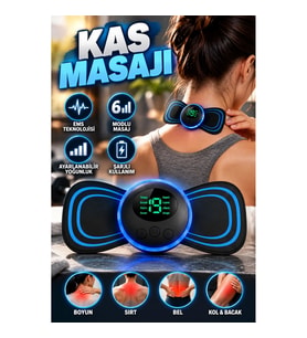 LCD Ekranlı Şarjlı EMS Kas Masaj Aleti – Çok Modlu ve Ayarlanabilir Yoğunluk