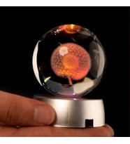 Dekoratif Renk Değiştiren Işıklı Karahindiba 3D Cam Küre