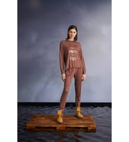 Monamise Kadın Çiçek Baskılı "Dream It Wish It!" Pijama Takımı