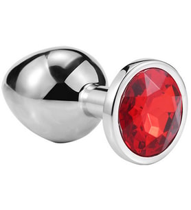 Vetiry Silver Large Metal Plug Kırmızı Taşlı Alıştırıcı