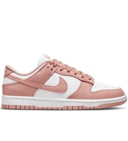 Nike Dunk Low Leather Unisex Sneaker Hakiki Deri Beyaz Pembe Spor Ayakkabı