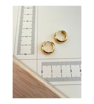 316 L Cerrahi Çelik 5mm*12mm Bombeli Çelik Halka Küpe Gold