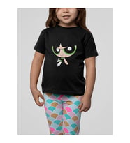 Power Puff Girls Buttercup Baskılı Unisex Çizgi Film Çocuk Tişört (1-12 Yaş)