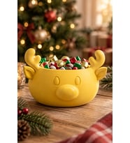 Sonbahar ve Noel Temalı Ren Geyiği Bowl - Sunum Kabı
