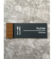 Wooden Serisi Mutfak Yönlendirme Levhası