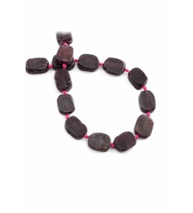 Garnet Doğal Taş Parlak Yassı Oval Kesim 14x10mm Dizi